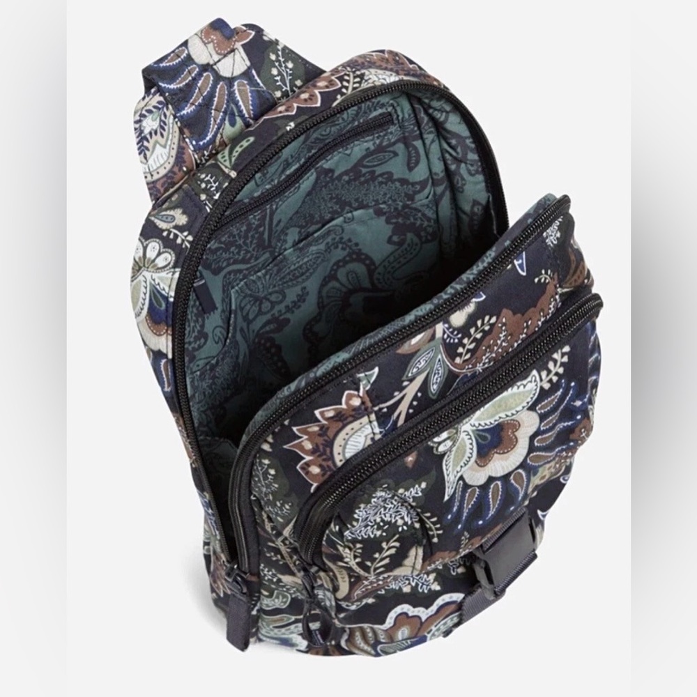 Vera Bradley Utility Sling Backpack in Java Navy Camo - Picture 4 of 5